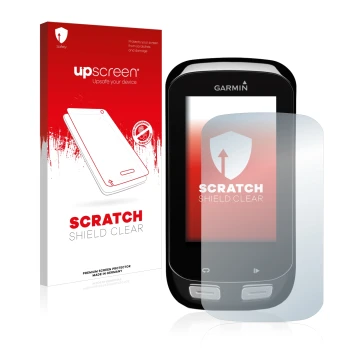 Vorderseite einer Produktverpackung mit dem Markenlogo upscreen. Daneben ist das Gerät Garmin Edge 1000 mit dem zugehörigen Di