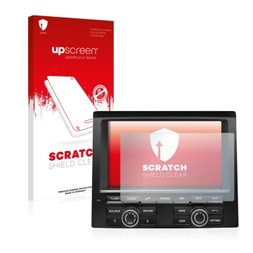 Vorderseite einer Produktverpackung mit dem Markenlogo upscreen. Daneben ist das Gerät Porsche PCM Macan 2015 mit dem zugehöri