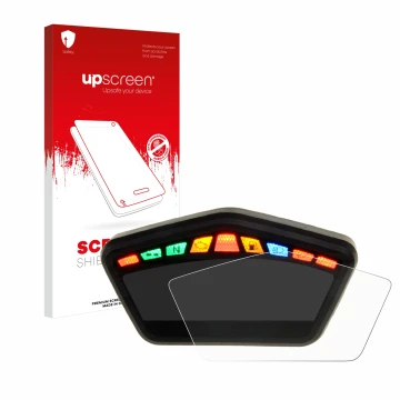 Vorderseite einer Produktverpackung mit dem Markenlogo upscreen. Daneben ist das Gerät Ducati Hypermotard 821 2015 Tachoanzeig