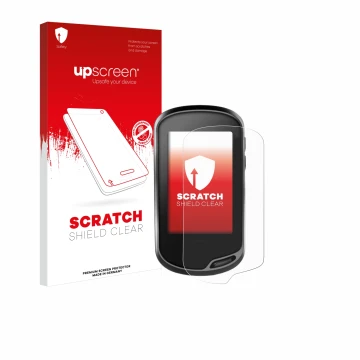 Vorderseite einer Produktverpackung mit dem Markenlogo upscreen. Daneben ist das Gerät Garmin Oregon 700 mit dem zugehörigen D