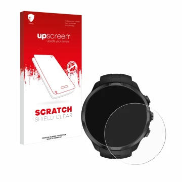 Vorderseite einer Produktverpackung mit dem Markenlogo upscreen. Daneben ist das Gerät Suunto Spartan Sport Wrist HR mit dem z