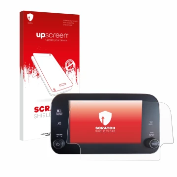 Vorderseite einer Produktverpackung mit dem Markenlogo upscreen. Daneben ist das Gerät Fiat Tipo 2016-2019 Uconnet 7