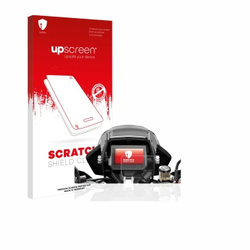 Vorderseite einer Produktverpackung mit dem Markenlogo upscreen. Daneben ist das Gerät KTM 1290 Super Adventure S 2017 Tachoan