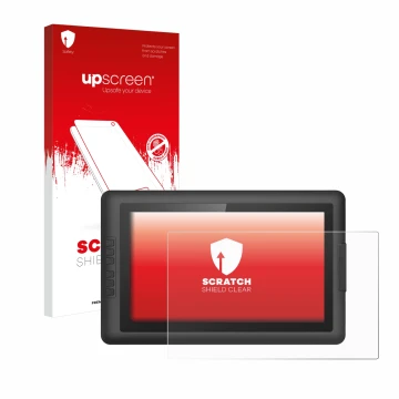 Vorderseite einer Produktverpackung mit dem Markenlogo upscreen. Daneben ist das Gerät XP-Pen Artist 15.6 mit dem zugehörigen 