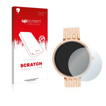 Vorderseite einer Produktverpackung mit dem Markenlogo upscreen. Daneben ist das Gerät Xlyne X-Watch Siona XW Fit mit dem zuge