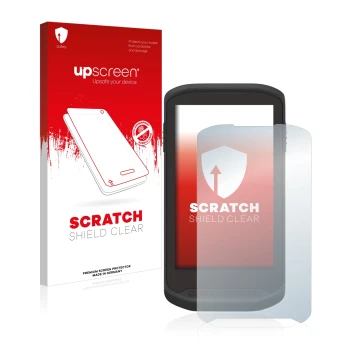Vorderseite einer Produktverpackung mit dem Markenlogo upscreen. Daneben ist das Gerät Zebra TC20 Touch mit dem zugehörigen Di