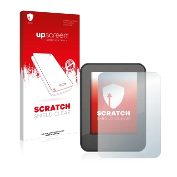 Vorderseite einer Produktverpackung mit dem Markenlogo upscreen. Daneben ist das Gerät Neodrives neoMMI Z20 mit dem zugehörige