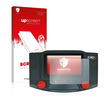 Vorderseite einer Produktverpackung mit dem Markenlogo upscreen. Daneben ist das Gerät Märklin Central Station 3 Plus mit dem 