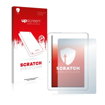 Vorderseite einer Produktverpackung mit dem Markenlogo upscreen. Daneben ist das Gerät Toscido X108 10