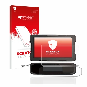 Vorderseite einer Produktverpackung mit dem Markenlogo upscreen. Daneben ist das Gerät Honda CRF1100L 2020 Tachoanzeige mit de