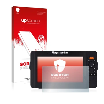 Vorderseite einer Produktverpackung mit dem Markenlogo upscreen. Daneben ist das Gerät Raymarine Element 7 HV mit dem zugehöri