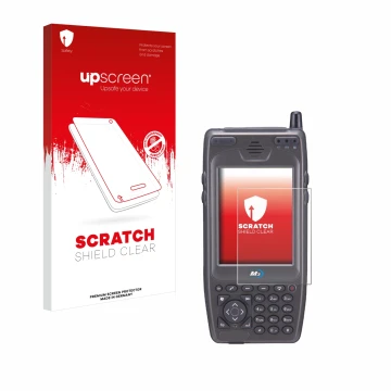 Vorderseite einer Produktverpackung mit dem Markenlogo upscreen. Daneben ist das Gerät M3 Mobile M3 SKY MC-7500S mit dem zugeh