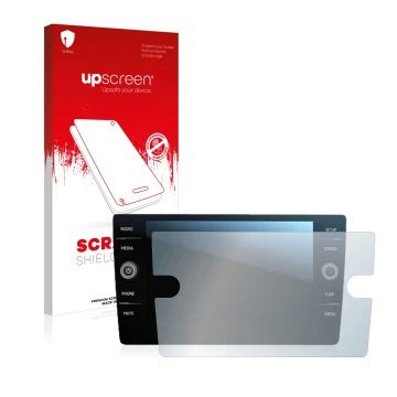 Vorderseite einer Produktverpackung mit dem Markenlogo upscreen. Daneben ist das Gerät Volkswagen Tiguan Discover Media 8