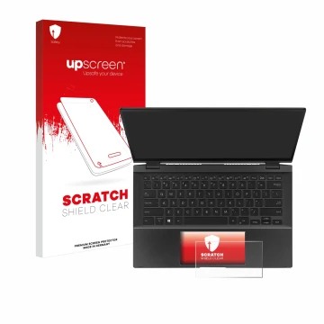 Vorderseite einer Produktverpackung mit dem Markenlogo upscreen. Daneben ist das Gerät ASUS ZenBook Flip 14 UX463FA (Touch Tra