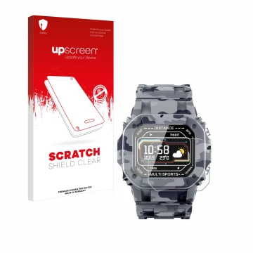 Vorderseite einer Produktverpackung mit dem Markenlogo upscreen. Daneben ist das Gerät JAY-tech SWi2 mit dem zugehörigen Displ