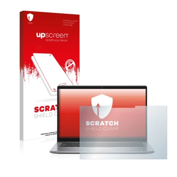 Vorderseite einer Produktverpackung mit dem Markenlogo upscreen. Daneben ist das Gerät Dell Latitude 7410 2-in-1 mit dem zugeh