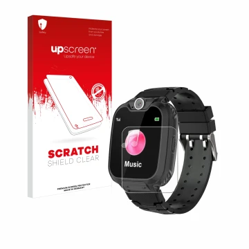 Vorderseite einer Produktverpackung mit dem Markenlogo upscreen. Daneben ist das Gerät Auburet ETX001 mit dem zugehörigen Disp