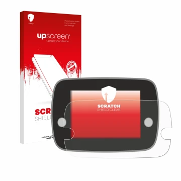Vorderseite einer Produktverpackung mit dem Markenlogo upscreen. Daneben ist das Gerät Fiat 500 Series 8 2020 Uconnect 7