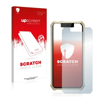 Vorderseite einer Produktverpackung mit dem Markenlogo upscreen. Daneben ist das Gerät iiiF150 B2021 mit dem zugehörigen Displ