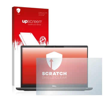 Vorderseite einer Produktverpackung mit dem Markenlogo upscreen. Daneben ist das Gerät Dell Latitude 7320 Non-Touch mit dem zu