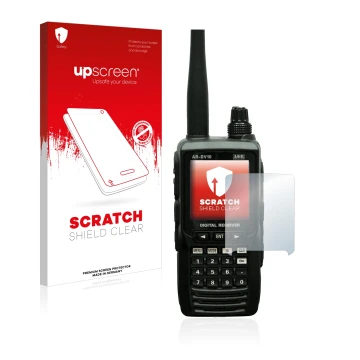 Vorderseite einer Produktverpackung mit dem Markenlogo upscreen. Daneben ist das Gerät Aor AR-DV10 mit dem zugehörigen Display