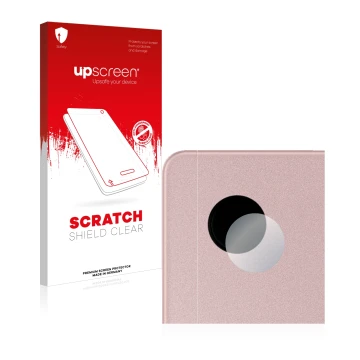 Vorderseite einer Produktverpackung mit dem Markenlogo upscreen. Daneben ist das Gerät Samsung Galaxy Tab A8 LTE (NUR Kamerasc