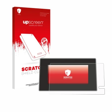 Vorderseite einer Produktverpackung mit dem Markenlogo upscreen. Daneben ist das Gerät Renault Trafic 2021 Easy Link 8