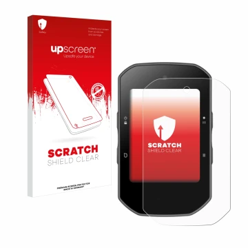 Vorderseite einer Produktverpackung mit dem Markenlogo upscreen. Daneben ist das Gerät Bryton Rider S500 mit dem zugehörigen D