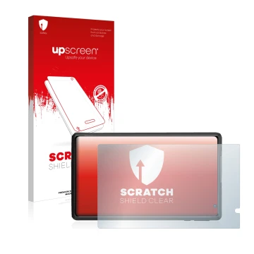 Vorderseite einer Produktverpackung mit dem Markenlogo upscreen. Daneben ist das Gerät Pritom L8 mit dem zugehörigen Displaysc