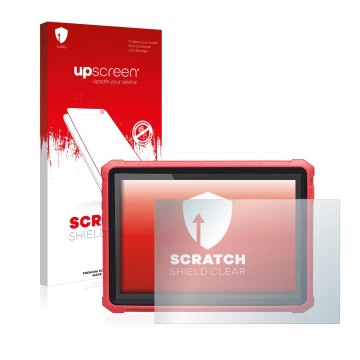 Vorderseite einer Produktverpackung mit dem Markenlogo upscreen. Daneben ist das Gerät Launch X-431 Pro 5 mit dem zugehörigen 