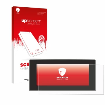 Vorderseite einer Produktverpackung mit dem Markenlogo upscreen. Daneben ist das Gerät Ford Focus 2022 Sync 4 13.2
