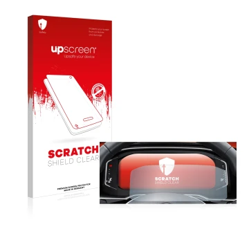 Vorderseite einer Produktverpackung mit dem Markenlogo upscreen. Daneben ist das Gerät Volkswagen Tiguan 2021 Digital Cockpit 