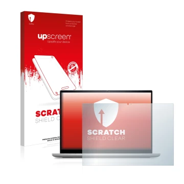 Vorderseite einer Produktverpackung mit dem Markenlogo upscreen. Daneben ist das Gerät Dell Inspiron 14 7420 2-in-1 mit dem zu