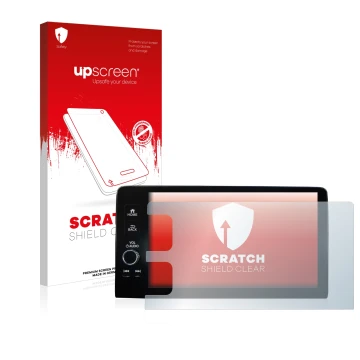 Vorderseite einer Produktverpackung mit dem Markenlogo upscreen. Daneben ist das Gerät Honda HR-V 2022 Navigationssystem mit d
