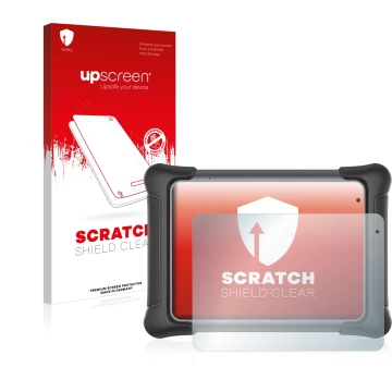 Vorderseite einer Produktverpackung mit dem Markenlogo upscreen. Daneben ist das Gerät Autel MaxiSys Elite II mit dem zugehöri