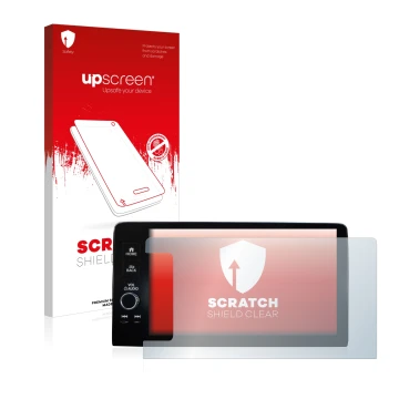 Vorderseite einer Produktverpackung mit dem Markenlogo upscreen. Daneben ist das Gerät Honda HR-V 2022 Navigationssystem Recht