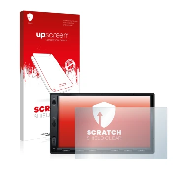 Vorderseite einer Produktverpackung mit dem Markenlogo upscreen. Daneben ist das Gerät Atoto S8 Standard 7 zoll mit dem zugehö
