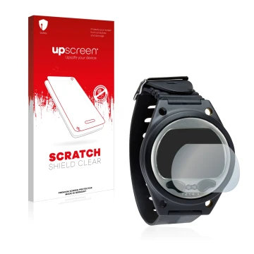 Vorderseite einer Produktverpackung mit dem Markenlogo upscreen. Daneben ist das Gerät SCUBAPRO Aladin Sport (Matrix) mit dem 