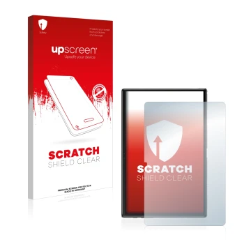 Vorderseite einer Produktverpackung mit dem Markenlogo upscreen. Daneben ist das Gerät Yestel T10 10