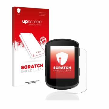 Vorderseite einer Produktverpackung mit dem Markenlogo upscreen. Daneben ist das Gerät Garmin Edge 540 mit dem zugehörigen Dis