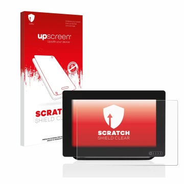 Vorderseite einer Produktverpackung mit dem Markenlogo upscreen. Daneben ist das Gerät Raymarine Axiom 9 mit dem zugehörigen D