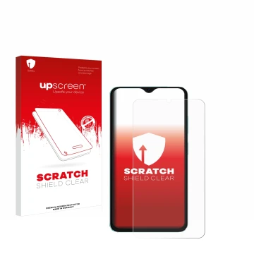 Vorderseite einer Produktverpackung mit dem Markenlogo upscreen. Daneben ist das Gerät Oscal C70 mit dem zugehörigen Displaysc