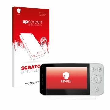 Vorderseite einer Produktverpackung mit dem Markenlogo upscreen. Daneben ist das Gerät Philips Avent Connected SCD923 mit dem 