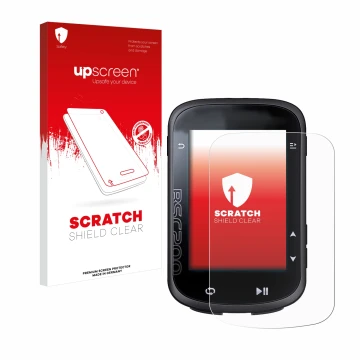 Vorderseite einer Produktverpackung mit dem Markenlogo upscreen. Daneben ist das Gerät igpsport BSC200 mit dem zugehörigen Dis