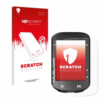 Vorderseite einer Produktverpackung mit dem Markenlogo upscreen. Daneben ist das Gerät iGPSPORT BSC300 mit dem zugehörigen Dis