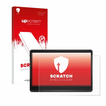 Vorderseite einer Produktverpackung mit dem Markenlogo upscreen. Daneben ist das Gerät ASUS ExpertCenter E1 AIO E1600 mit dem 