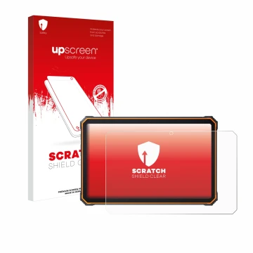 Vorderseite einer Produktverpackung mit dem Markenlogo upscreen. Daneben ist das Gerät Blackview Active 8 Pro 10.36