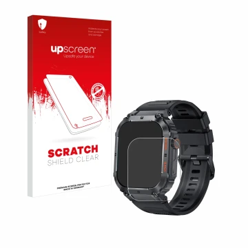 Vorderseite einer Produktverpackung mit dem Markenlogo upscreen. Daneben ist das Gerät GaWear K57PRO 1.96
