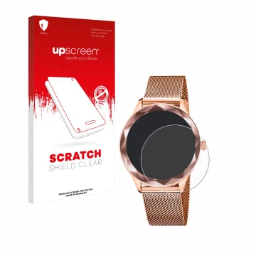 Vorderseite einer Produktverpackung mit dem Markenlogo upscreen. Daneben ist das Gerät Lotus SMARTIME 50036/1 mit dem zugehöri