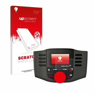 Vorderseite einer Produktverpackung mit dem Markenlogo upscreen. Daneben ist das Gerät Märklin Mobile Station WLAN 60667 mit d